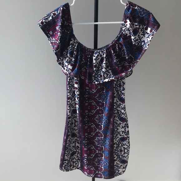 EUC Honey Punch Paisley Ruffle Minidress - Picture 2 of 5